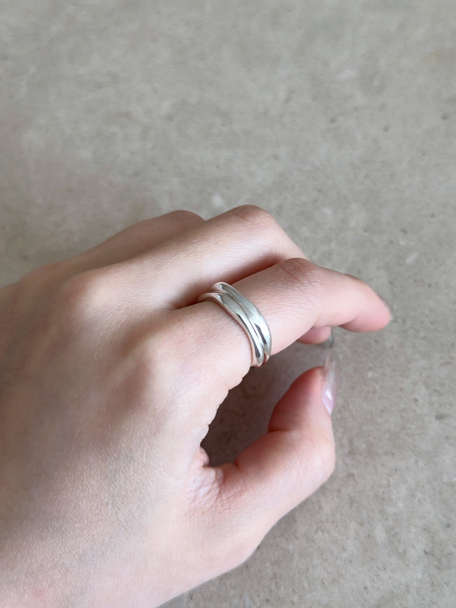 Bella Bumpy Cut Square Ring