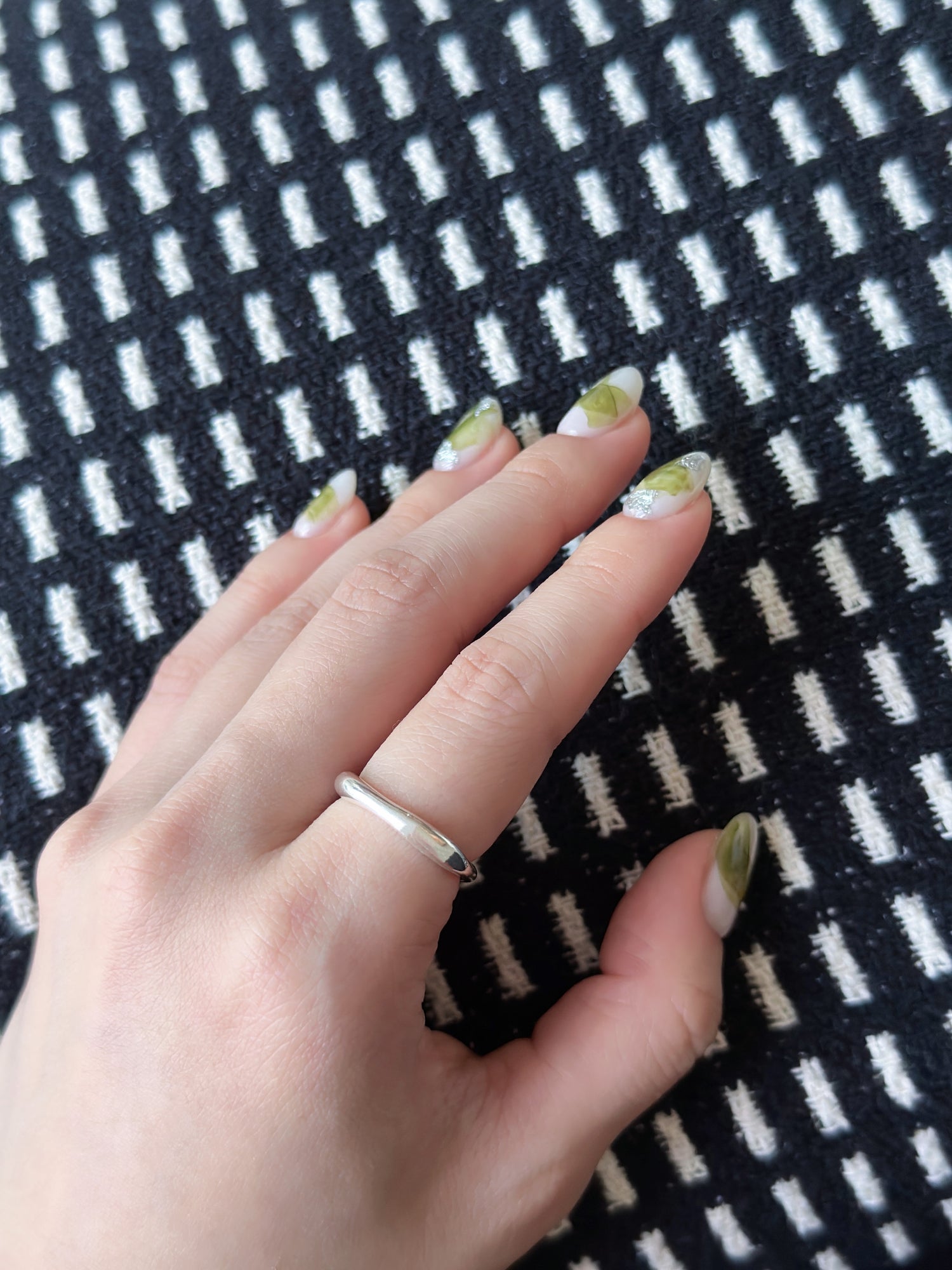 Bella Bumpy Cut Square Ring